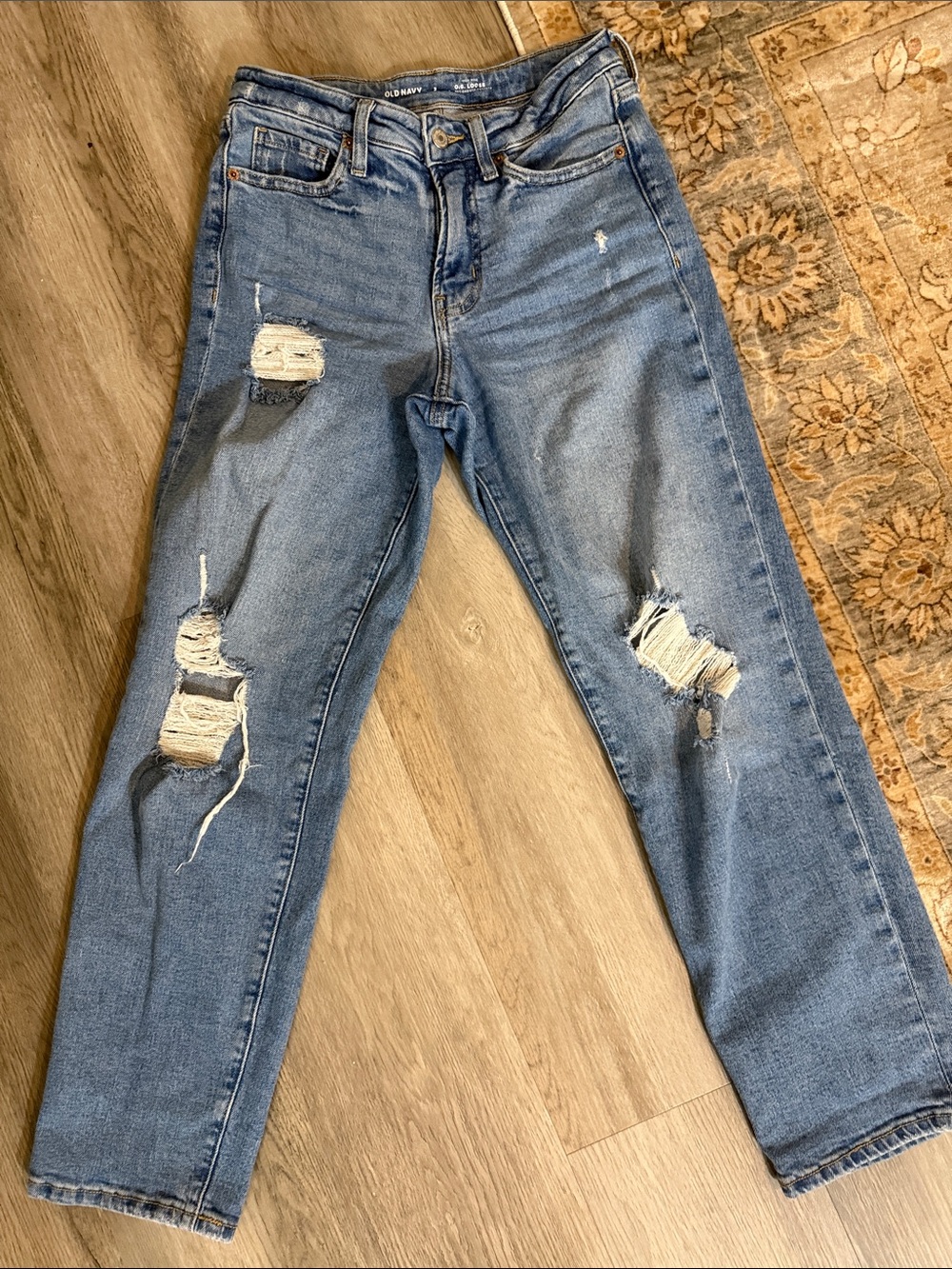 Old Navy Light Blue High-Rise Straight Jeans